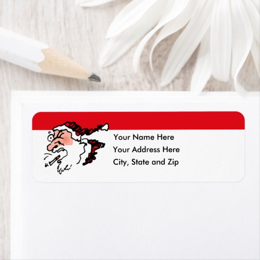 Coughin Smokin Santa Holiday Return Label (Insitu)