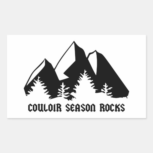 Couloir Season Rocks Rechthoekige Sticker (Voorkant)