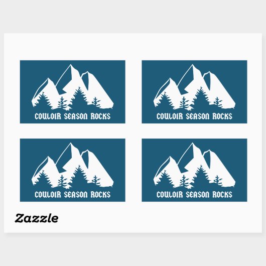 Couloir Season Rocks Rechthoekige Sticker (Vel)