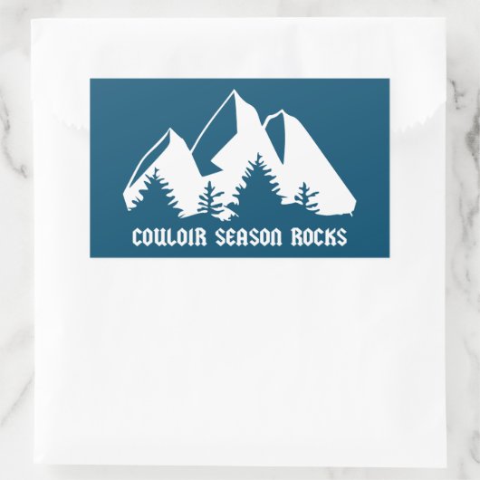 Couloir Season Rocks Rechthoekige Sticker (Tas)