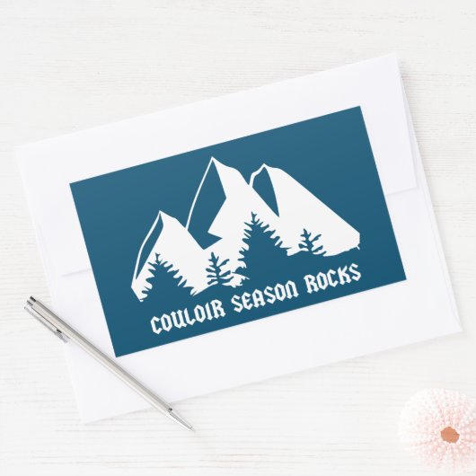 Couloir Season Rocks Rechthoekige Sticker (Envelop)