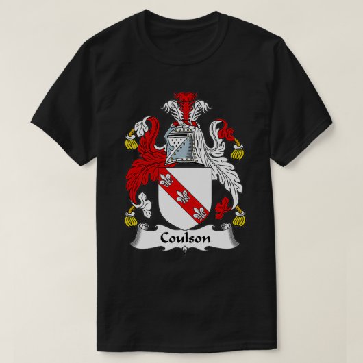 Coulson Coat of Arms Family Crest Premium T-shirt (Design voorkant)