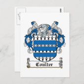 Coulter Family Crest Briefkaart (Voorkant / Achterkant)