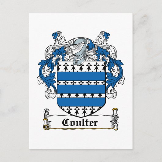 Coulter Family Crest Briefkaart (Voorkant)