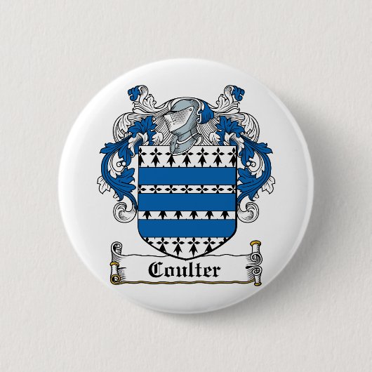 Coulter Family Crest Ronde Button 5,7 Cm (Voorkant)