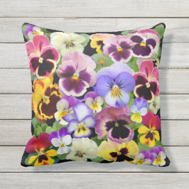 Coulurful Pansies Outdoor Pillow Buitenkussen