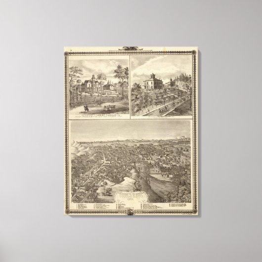 Council Bluffs Canvas Afdruk (Voorkant)