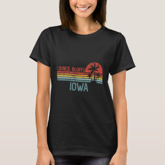 Council Bluffs Iowa Grappige Usa Stadsreis Thuis R T-shirt