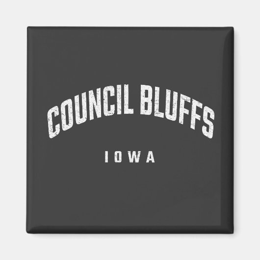 Council Bluffs Iowa IA Magneet (Voorkant)