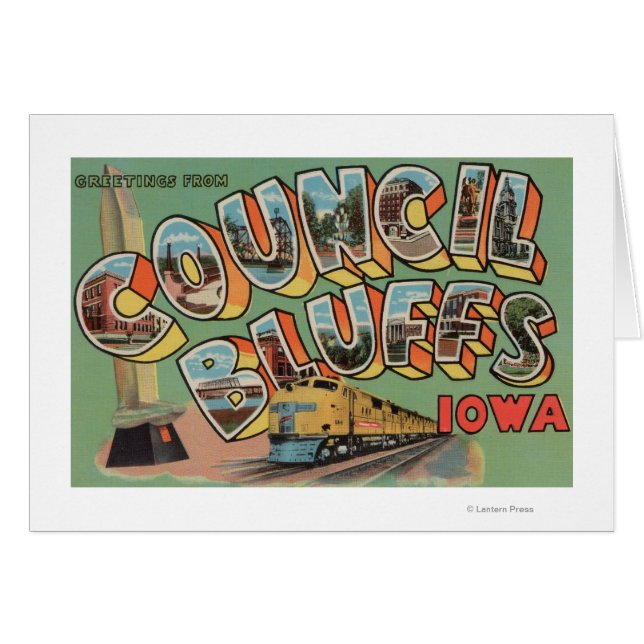 Council Bluffs, Iowa - Large Letter Scenes (Voorkant Horizontaal)