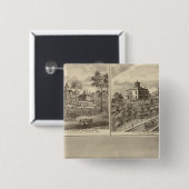 Council Bluffs Vierkante Button 5,1 Cm (Voorkant /achterkant)