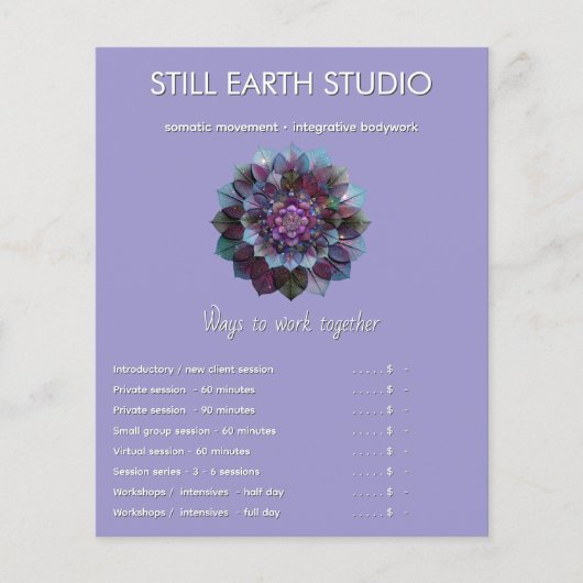 Council of Leaves | Mandala Art P&B Flyer (Voorkant)