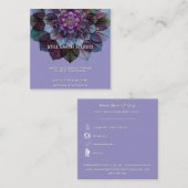 Council of Leaves | Mandala Design P&B Vierkante Visitekaartje (Voorkant / Achterkant)