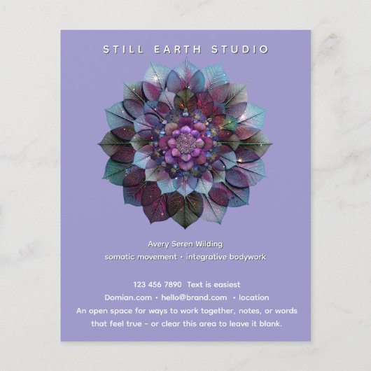 Council of Leaves | Mandala Flyer (Achterkant)