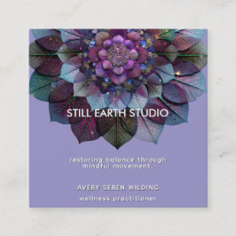 Council of Leaves | Mandala Vierkante Visitekaartje