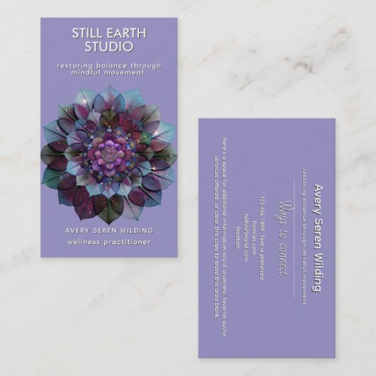 Council of Leaves | Mandala Visitekaartje (Voorkant / Achterkant)