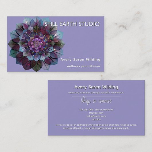 Council of Leaves | Mandala Visitekaartje (Voorkant / Achterkant)