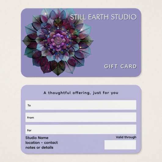 Council of Leaves | Mandala Visitekaartje (Voorkant /achterkant)