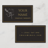 Counseling Drawn Natuur Psychotherapeut Dark Brown Visitekaartje (Voorkant / Achterkant)