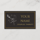 Counseling Drawn Natuur Psychotherapeut Dark Brown Visitekaartje (Voorkant)