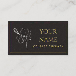 Counseling Drawn Natuur Psychotherapeut Dark Brown Visitekaartje