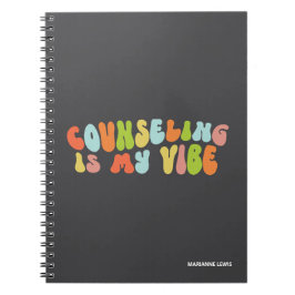 Counseling is mijn vibe, groovy kleurrijke counsel notitieboek
