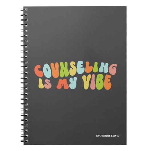 Counseling is mijn vibe, groovy kleurrijke counsel notitieboek (Voorkant)
