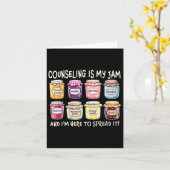 Counseling Is My Jam En Ik Ben Hier Om Het Te Vers Kaart (Gele Bloem)