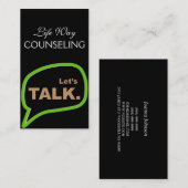 counseling, Life Coach, Therapie, Therapist, Visitekaartje (Voorkant / Achterkant)