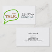 counseling, Life Coach, Therapie, Therapist, Visitekaartje (Voorkant / Achterkant)