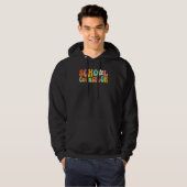 Counseling Office School Guidance Groovy Back To S Hoodie (Voorkant volledig)