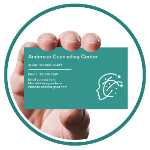 Counseling voor geestelijke gezondheid Moderne vis Visitekaartje