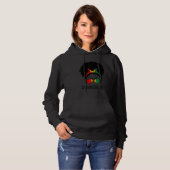 Counselor African Women Messy Bun Black History Mo Hoodie (Voorkant volledig)