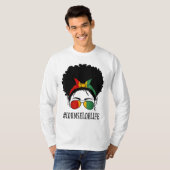 Counselor African Women Messy Bun Black History Mo T-shirt (Voorkant volledig)