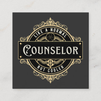 Counselor baan badge waardering vierkante visitekaartje