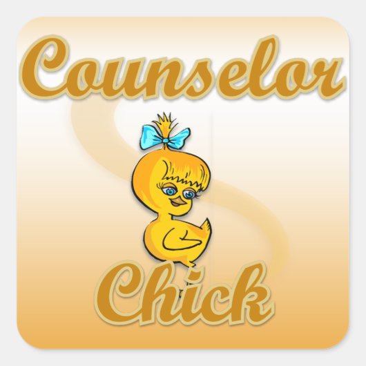 Counselor Chick Vierkante Sticker (Voorkant)