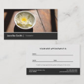 Counselor - Elegante Water Lily Afspraak Afsprakenkaartje (Voorkant / Achterkant)