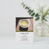 Counselor - Elegante Water Lily Afspraak Afsprakenkaartje (Staand voorkant)