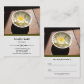 Counselor - Elegante Water Lily Afspraak Afsprakenkaartje (Voorkant / Achterkant)