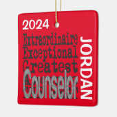 Counselor Extraordinaire CUSTOM Keramisch Ornament (Links)