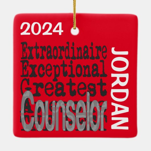 Counselor Extraordinaire CUSTOM Keramisch Ornament (Achterkant)