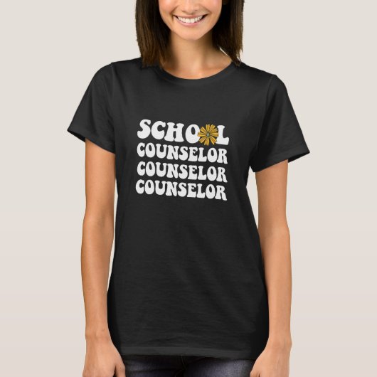 Counselor Groovy School Counselor Back To School T-shirt (Voorkant)