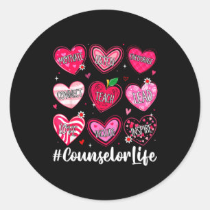 Counselor Leven School Counseling Harten School Va Ronde Sticker