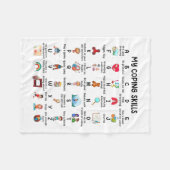 Counselor Mijn Coping Skills Alfabet Geestelijke G Fleece Deken (Voorkant (Horizontaal))