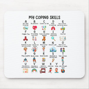 Counselor Mijn Coping Skills Alfabet Geestelijke G Muismat