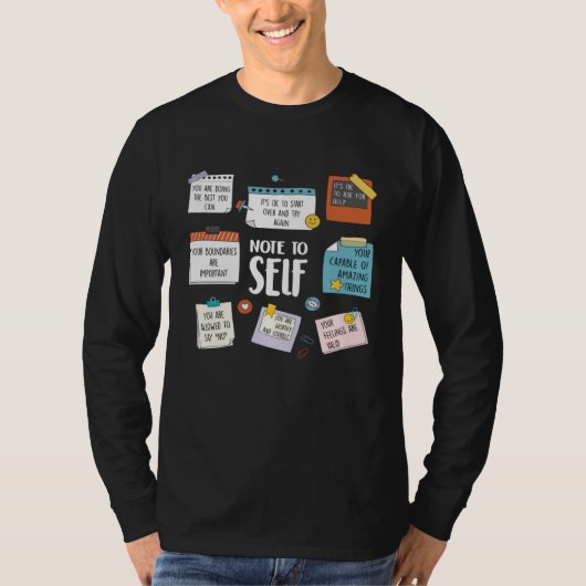 Counselor Note To Self Mental Health School Psycho T-shirt (Voorkant)