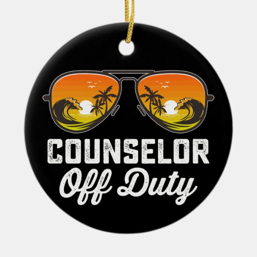 Counselor of Duty zonnebril laatste dag van de sch Keramisch Ornament (Voorkant)