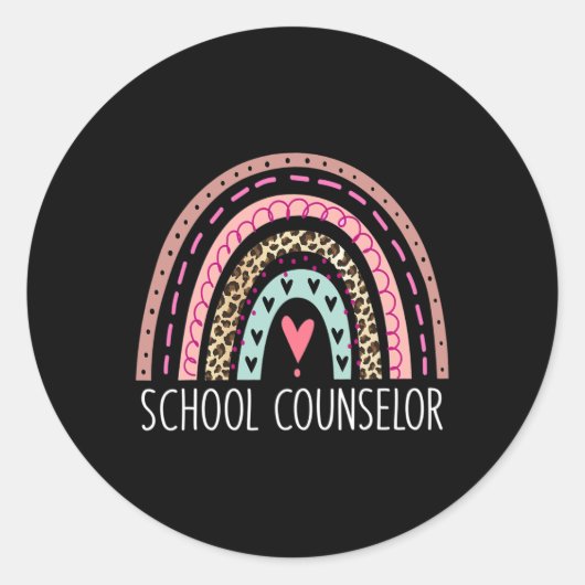 Counselor Rainbow Counseling Terug naar school Ronde Sticker (Voorkant)