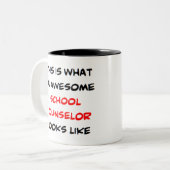 counselor school, geweldige tweekleurige koffiemok (Voorkant links)