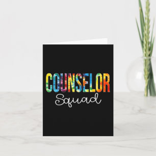 Counselor Squad Tie Dye Appreciation Day Terug naa Kaart